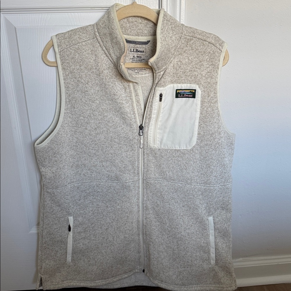 L.L. Bean Tan Fleece Vest